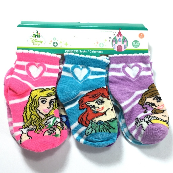 Purple Mickey Mouse Script Booty Socks Mickey Mouse Socks Size 0-6 Months